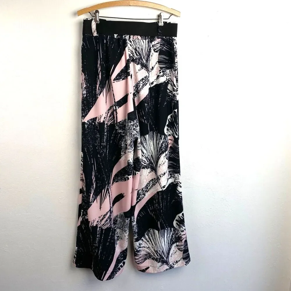 Igor Dobranic NWT Womans Resort Pants Palazzo Large Tall Croatia Travel Art Wear